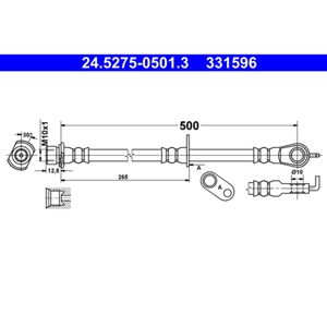 Bremsschlauch ATE 24.5275-0501.3