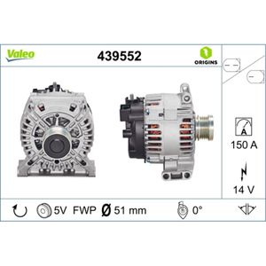 Generator VALEO 439552 für Mercedes-Benz A