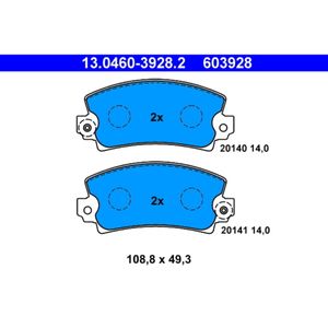 Bremsbelagsatz Scheibenbremse ATE 13.0460-3928.2 für Renault Peugeot Talbot 4