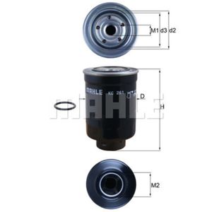 Kraftstofffilter MAHLE KC 261D für Ford Ranger