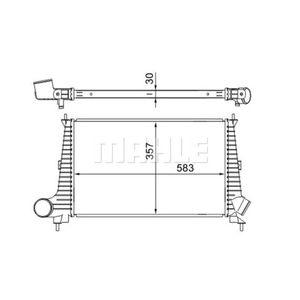 Ladeluftkühler MAHLE CI 300 000S für Saab 9-5