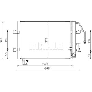 Kondensator Klimaanlage MAHLE AC 348 000S für Mercedes-Benz A