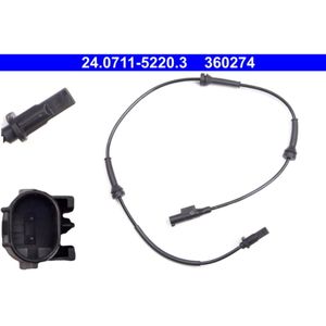 Sensor Raddrehzahl ATE 24.0711-5220.3 für Abarth Fiat Ford 500 595 695 C