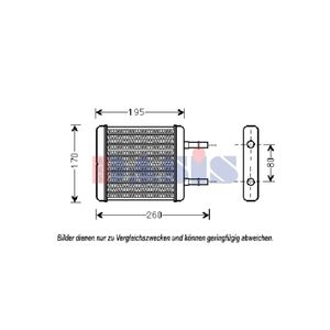 Wärmetauscher Innenraumheizung AKS DASIS 569017N für Hyundai Getz