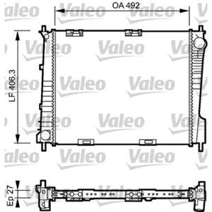 Kühler Motorkühlung VALEO 734462 für Renault Clio III Modus Grand