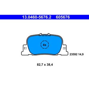 Bremsbelagsatz Scheibenbremse ATE 13.0460-5676.2