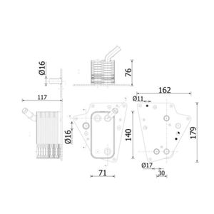 Ölkühler Motoröl MAHLE CLC 274 000S für Opel Astra H Zafira Family B