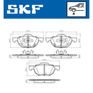 Bremsbelagsatz Scheibenbremse SKF VKBP 80518 A