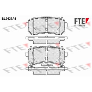 Bremsbelagsatz Scheibenbremse FTE 9010871 für Hyundai Kia Ix20 Picanto II IX35