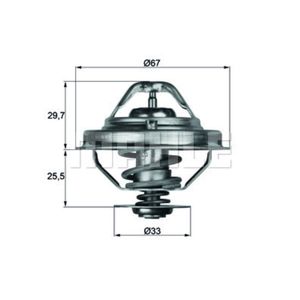 Thermostat Kühlmittel MAHLE TX 38 80D für BMW Rover Opel Land 3er 800