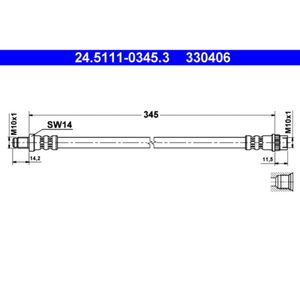 Bremsschlauch ATE 24.5111-0345.3 für Renault 9