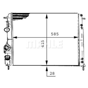 Kühler Motorkühlung MAHLE CR 493 000S für Renault Megane I Classic