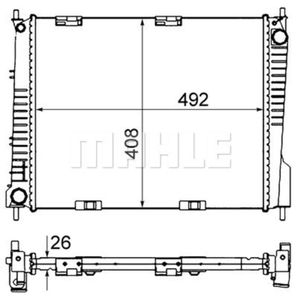 Kühler Motorkühlung MAHLE CR 841 000S für Renault Clio III Grandtour