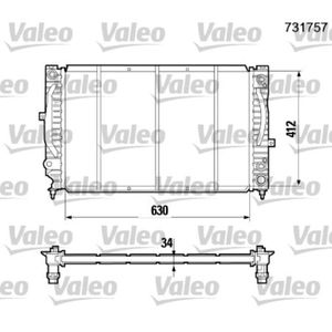 Kühler Motorkühlung VALEO 731757 für Audi VW Skoda Coupe B3 A4 B5 Avant