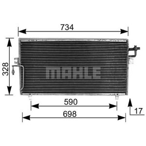 Kondensator Klimaanlage MAHLE AC 187 000S