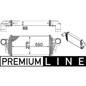 Ladeluftkühler MAHLE CI 239 000P für Mercedes-Benz GL