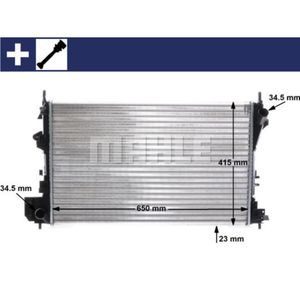 Kühler Motorkühlung MAHLE CR 40 000S für Saab Opel 9-3 Vectra C Signum CC