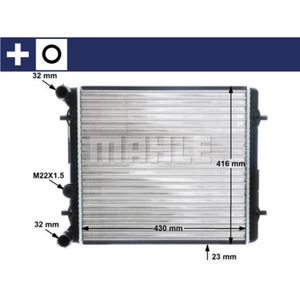 Kühler Motorkühlung MAHLE CR 367 000S für Skoda VW Seat Octavia I Golf IV Bora