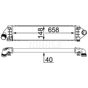 Ladeluftkühler MAHLE CI 394 000S für Ford Volvo Mondeo IV Turnier