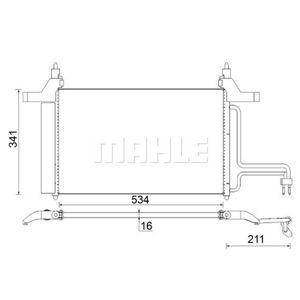 Kondensator Klimaanlage MAHLE AC 790 000S für Fiat Stilo Multi Wagon