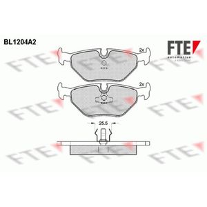 Bremsbelagsatz Scheibenbremse FTE 9010061 für BMW Wiesmann 3er Z1 Roadster Z3