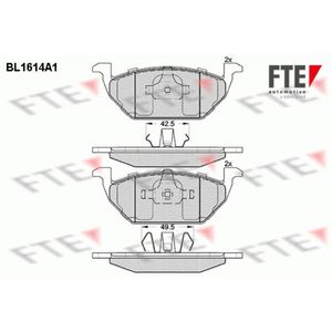 Bremsbelagsatz Scheibenbremse FTE 9010249 für Seat Audi VW Skoda Ibiza IV Leon