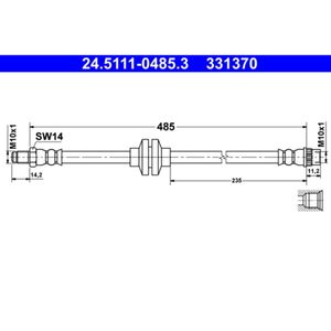 Bremsschlauch ATE 24.5111-0485.3 für Renault Kangoo Rapid BE Bop