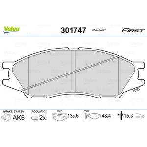 Bremsbelagsatz Scheibenbremse VALEO 301747