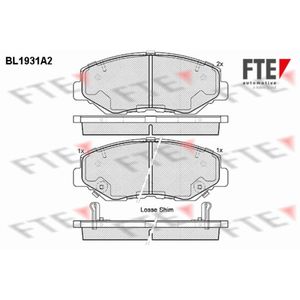 Bremsbelagsatz Scheibenbremse FTE 9010521