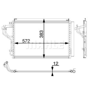 Kondensator Klimaanlage MAHLE AC 55 000P für Hyundai Kia I30 Cee'd Cerato III