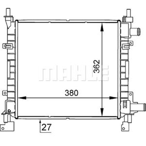 Kühler Motorkühlung MAHLE CR 626 000S für Ford KA