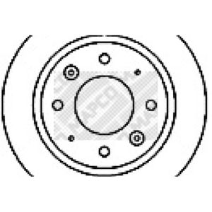 Bremsscheibe MAPCO 15575 (2 Stk.) für Kia Clarus Carens I