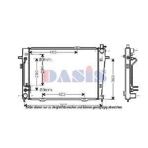 Kühler Motorkühlung AKS DASIS 510113N für Hyundai Kia Tucson Sportage II