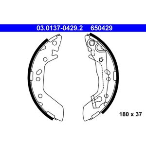 Bremsbackensatz ATE 03.0137-0429.2 für Hyundai Accent II