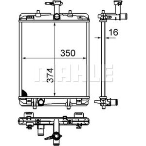 Kühler Motorkühlung MAHLE CR 998 000S für Citroën Peugeot C1