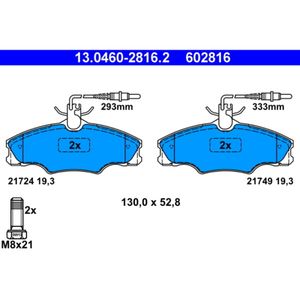 Bremsbelagsatz Scheibenbremse ATE 13.0460-2816.2 für Peugeot 406 Break