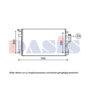 Kondensator Klimaanlage AKS DASIS 512065N für Hyundai Kia IX35 Sportage III