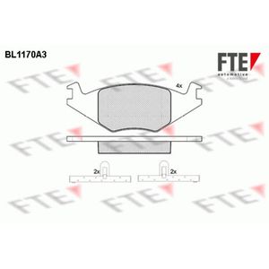 Bremsbelagsatz Scheibenbremse FTE 9010048 für VW Seat Polo II Jetta Passat B2