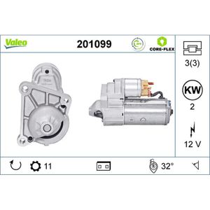 Starter VALEO 201099 für Renault Super 5 9