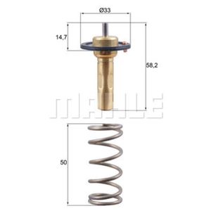 Thermostat Kühlmittel MAHLE TX 265 89D für Ford Volvo C-Max II Grand V60 I