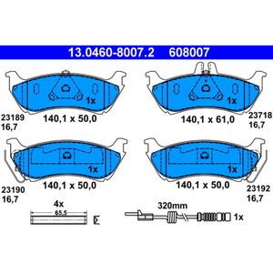 Bremsbelagsatz Scheibenbremse ATE 13.0460-8007.2 für Mercedes-Benz M