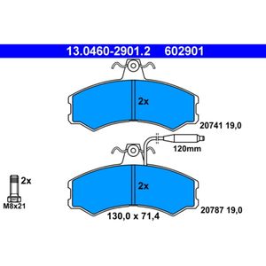 Bremsbelagsatz Scheibenbremse ATE 13.0460-2901.2 für Citroën Peugeot Fiat C25 J5