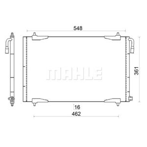 Kondensator Klimaanlage MAHLE AC 220 001S für Peugeot 206 Van