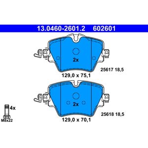 Bremsbelagsatz Scheibenbremse ATE 13.0460-2601.2 für BMW Mini 2er Clubman