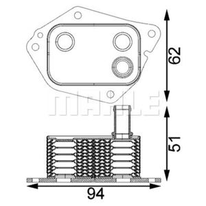 Ölkühler Motoröl MAHLE CLC 199 000S für Hyundai Kia Ix20 I30 Soul I I20 Venga