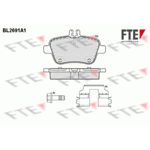 Bremsbelagsatz Scheibenbremse FTE 9010921 für Mercedes-Benz SLK B Sports Tourer