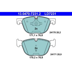 Bremsbelagsatz Scheibenbremse ATE 13.0470-7231.2 für BMW X5