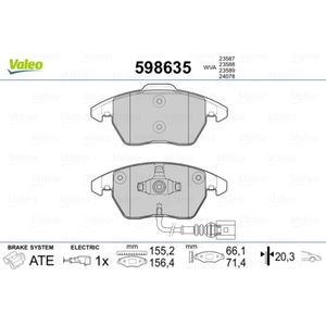 Bremsbelagsatz Scheibenbremse VALEO 598635 für VW Seat Skoda Audi Spyker Leon A3