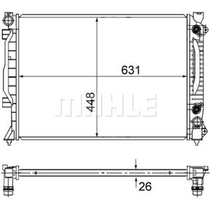 Kühler Motorkühlung MAHLE CR 1686 000S für Audi A6 C5 Avant Allroad