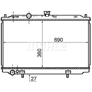 Kühler Motorkühlung MAHLE CR 1077 000S